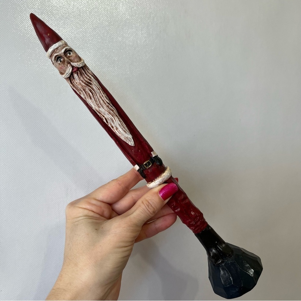 Vintage Jim Shore 90’s Skinny Santa Pencil Thin Holiday Folk Art